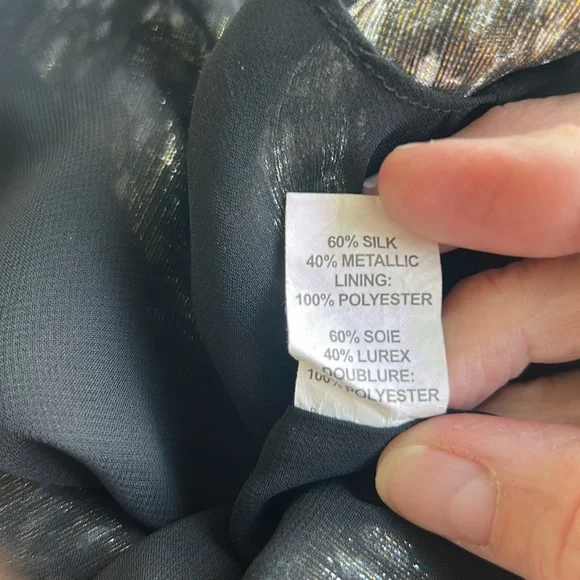 NWT Ramy Brook Printed metallic Gabriella Dress Size Small - Picture 9 of 10